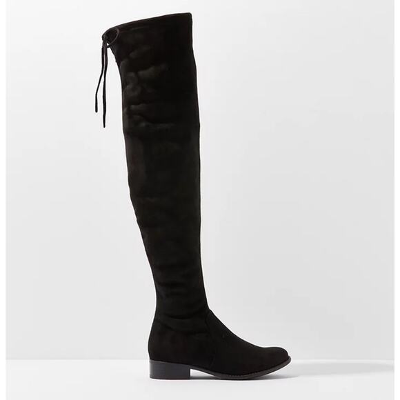 American Eagle Over-The-Knee Black Suede Tall Boots Size 6 - Picture 1 of 7